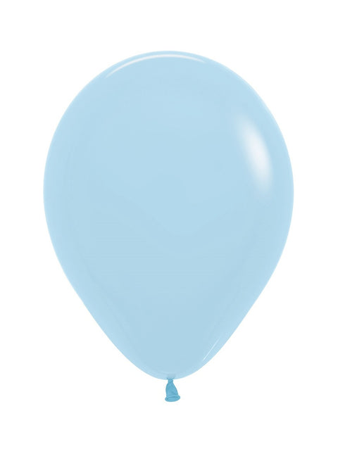 Ballonnen Pastel Matte Blue 25cm 100st