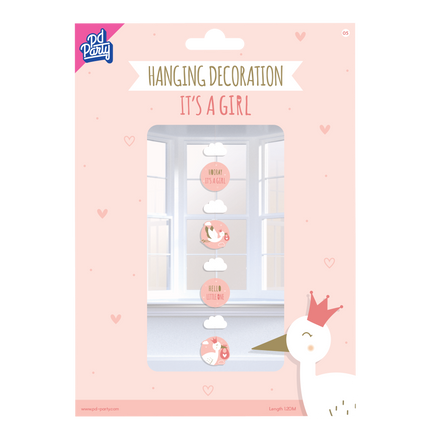 Hangdecoratie Newborn Baby Girl 120cm