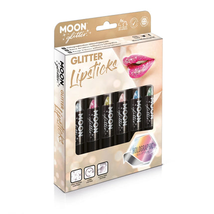 Moon Glitter Holographic Glitter Lipstick Purple 4.2g