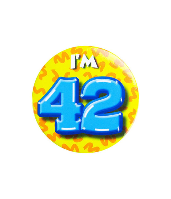 I'm 42 Button 42 Jaar 5,5cm