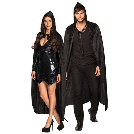 Halloween Cape Zwart 1,65m