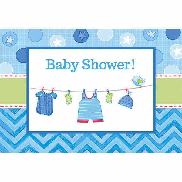 Geboorte Uitnodigingen Baby Shower Jongen 8st