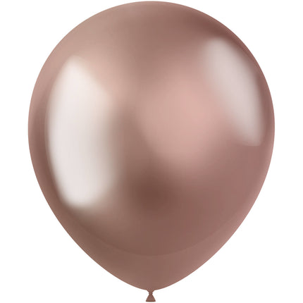 Rose Gouden Ballonnen Chroom 33cm 50st