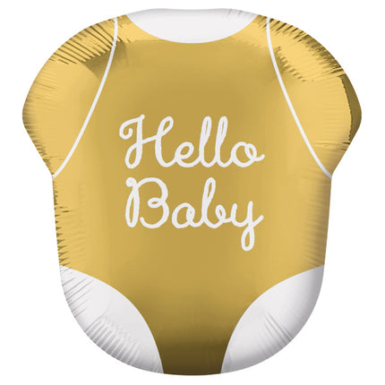 Helium Ballon Hello Baby T-shirt Leeg