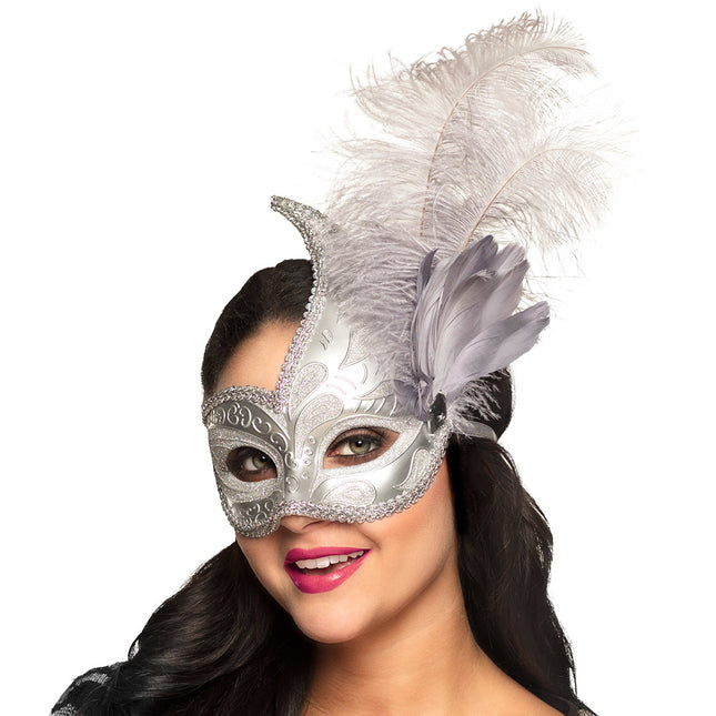 Oogmasker Venice Prezioso Zilver