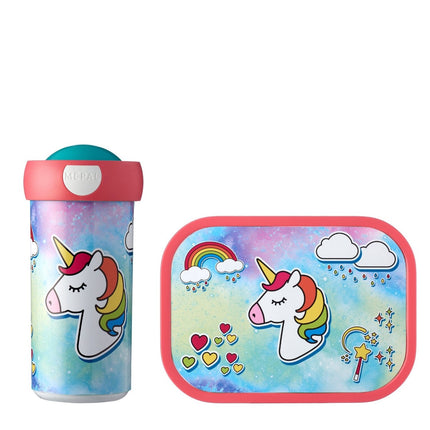 Lunchset Campus Schoolbeker+Lunchbox Unicorn