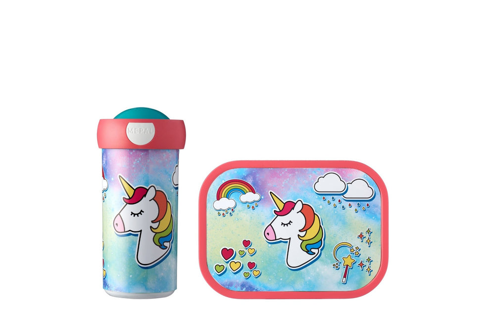 Lunchset Campus Schoolbeker+Lunchbox Unicorn