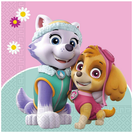 Paw Patrol Servetten Skye And Everest 33cm 20st