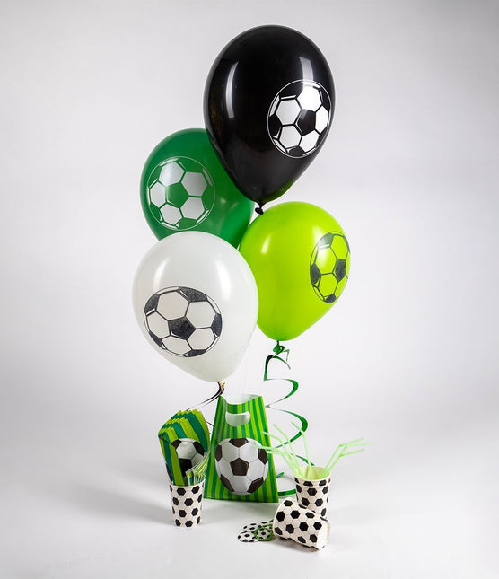 Voetbal Ballonnen Groen 30cm 8st