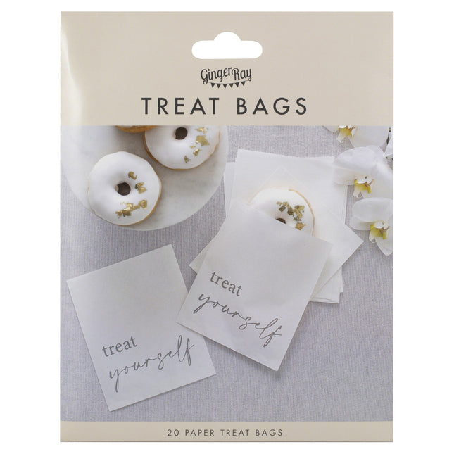 Bruiloft Uitdeelzakjes Treat Yourself Papier 17cm 20st