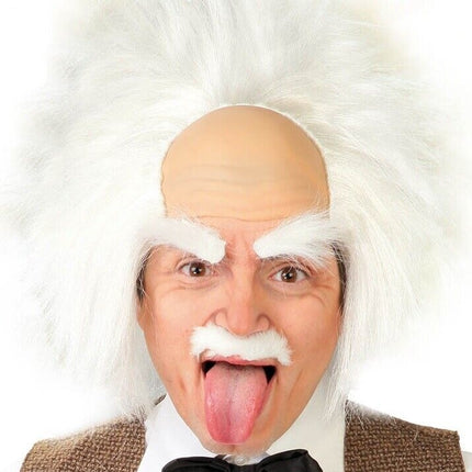 Einstein Pruik Wit