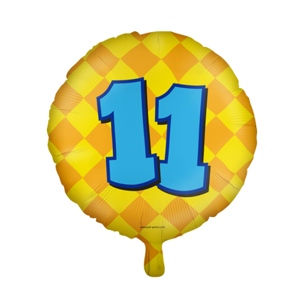 Helium Ballon 11 Jaar Gekleurd Leeg 46cm