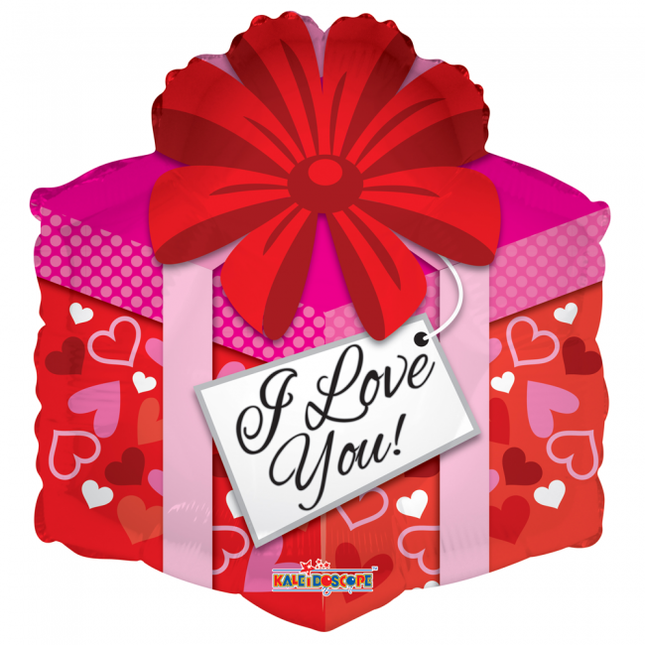 Helium Ballon Cadeau I Love You 45cm leeg