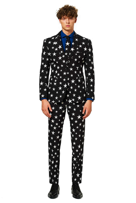 Zwart Wit Sterren Pak Heren OppoSuits