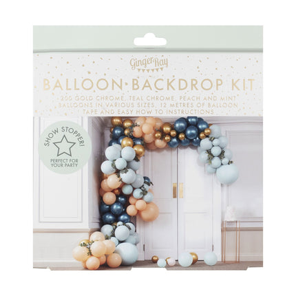 Groen Gouden Ballonnenboog Chroom XL DIY Set