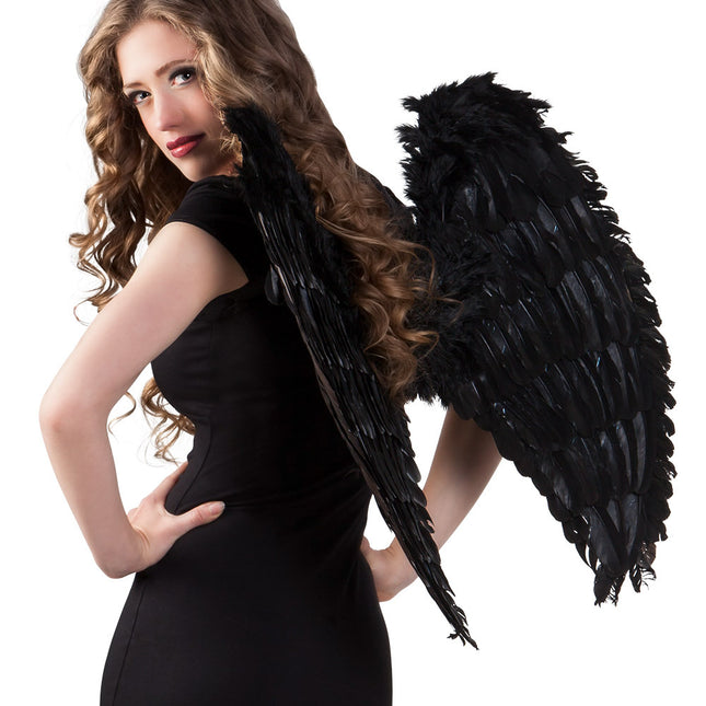 Engelen Vleugels Zwart 65cm