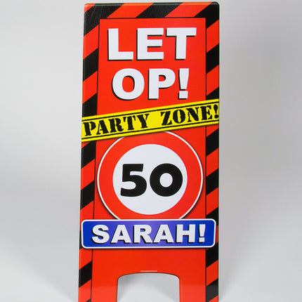 Sarah Warning Sign 50 Jaar 62,5cm