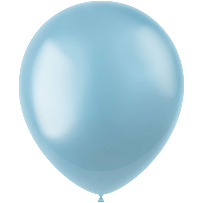 Lichtblauwe Ballonnen Metallic Sky Blue 33cm 100st