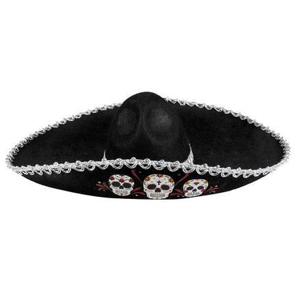 Halloween Sombrero Doodshoofden 56cm