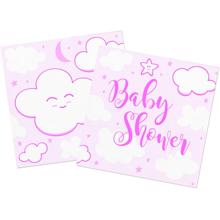 Babyshower Meisje Servetten 25cm 20st