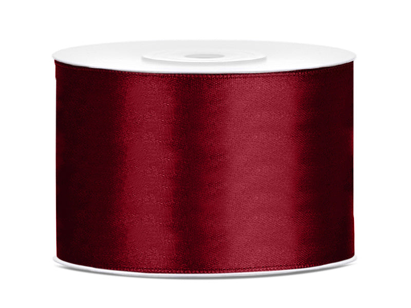 Satijn Lint Bordeaux Rood 50mm 25m