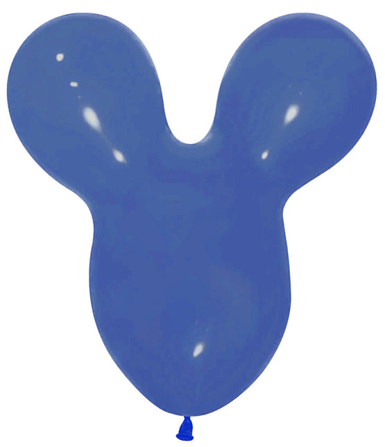 Ballonnen Mouse Head Royal Blue 25st