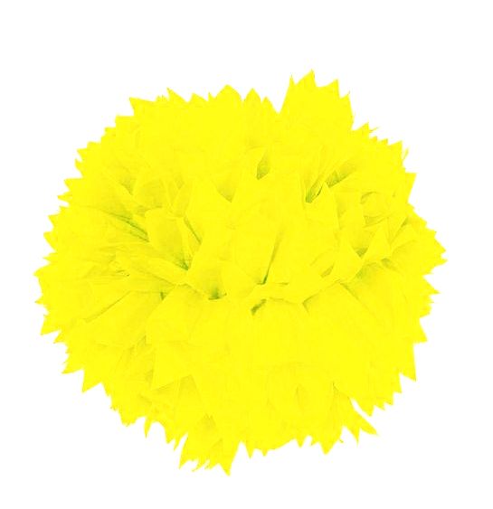 Pompon Neon Geel 30cm