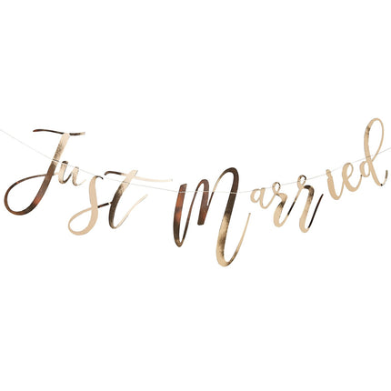 Gouden Letterslinger Just Married 1,5m