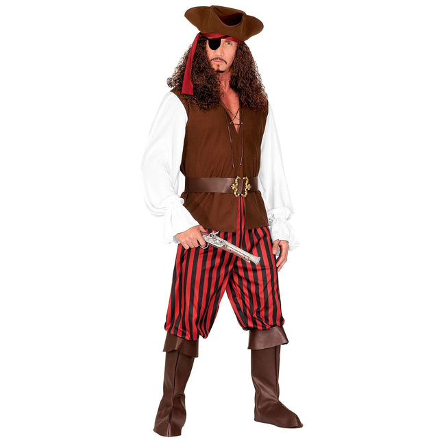 Piratenpak Bruin Rood Heren 7 delig