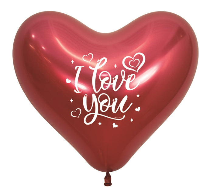 Ballonnen Hart I Love You Reflex 35cm 12st