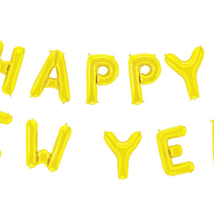 Letterslinger Happy New Year Goud