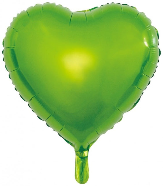 Helium Ballon Hart Groen Leeg 45cm