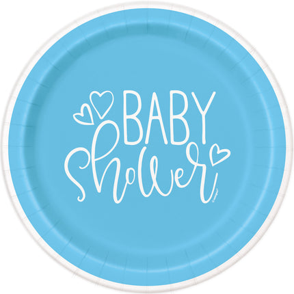 Blauwe Babyshower Borden Jongen 8st