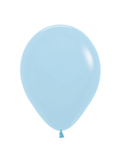 Ballonnen Pastel Matte Blue 23cm 50st