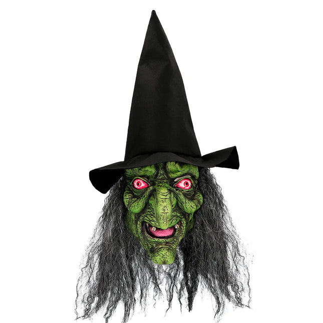 Halloween Masker Zwart Heks