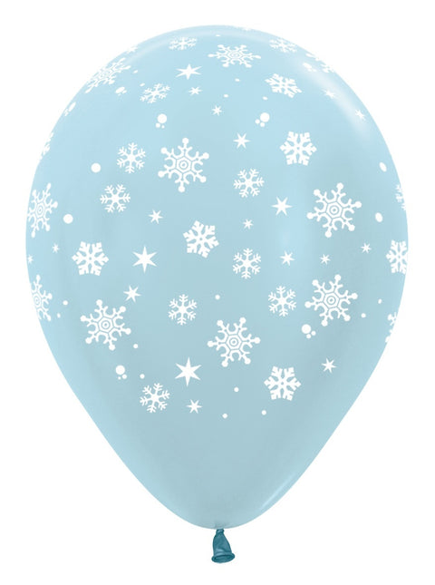 Ballonnen Snowflake Mix 30cm 25st