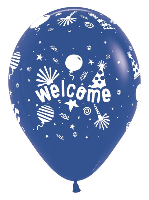 Ballonnen Welcome Fashion Solid Mix 30cm 25st