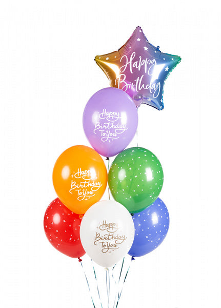 Ballonnen Happy Birthday To You Mix 30cm 6st