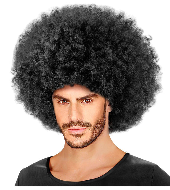 Zwarte Pruik Afro Maxi