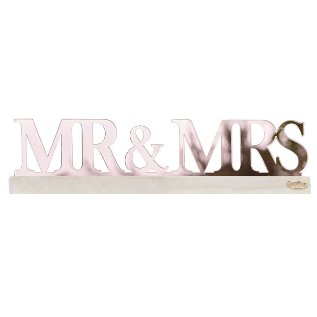 Tafeldecoratie Mr& Mrs 20cm