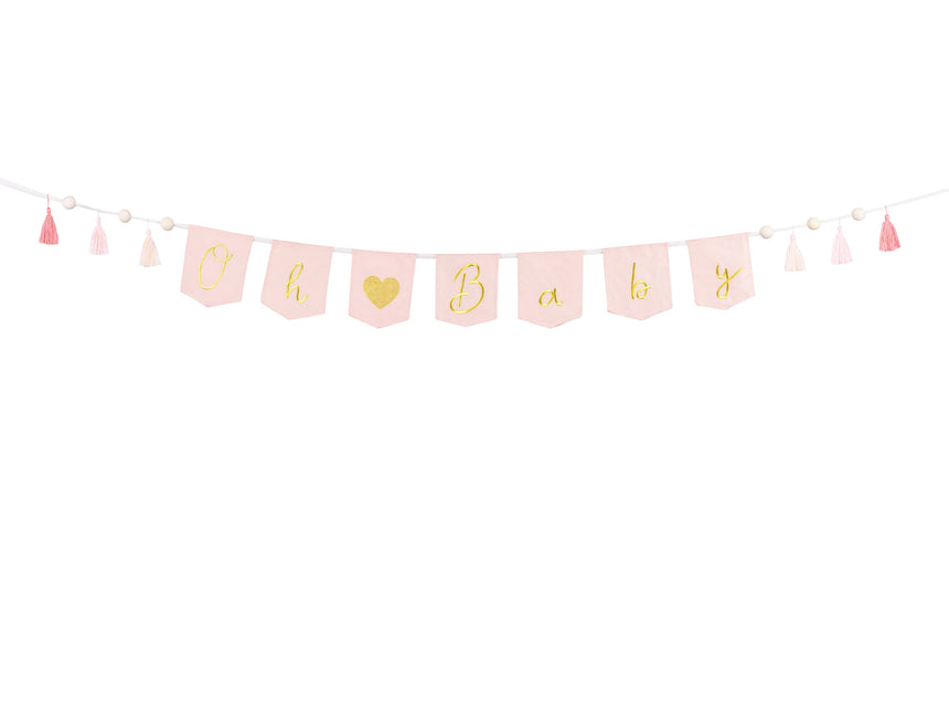 Roze Banner Oh Baby 2,5m