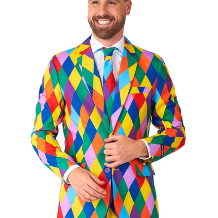 Regenboog Clown Pak Heren Suitmeister