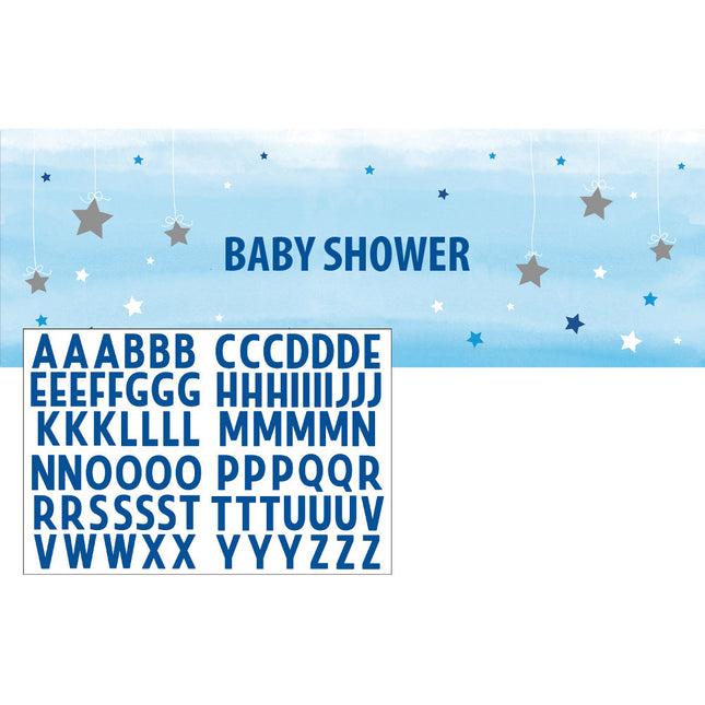 Blauwe Banner Babyshower 1,52m