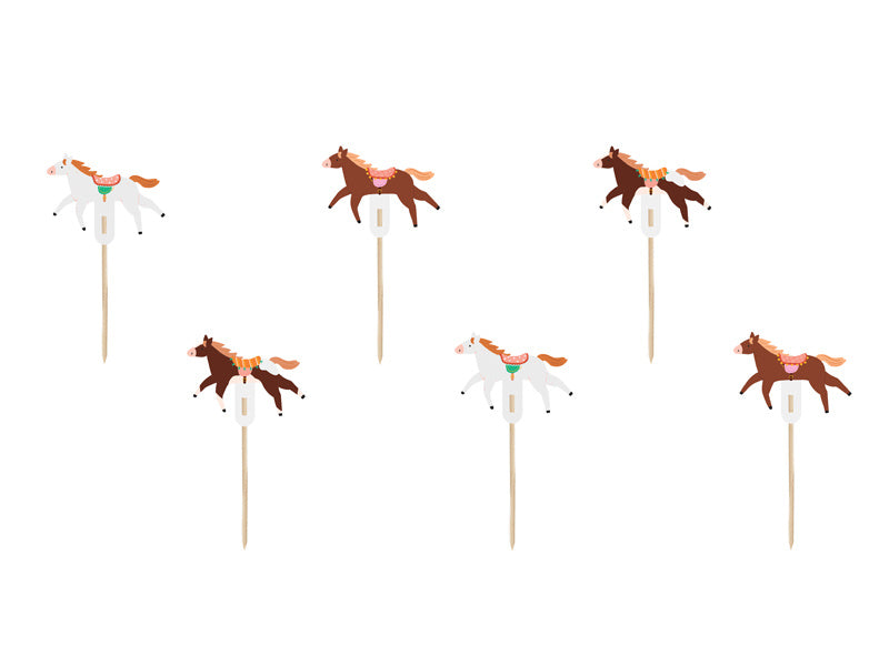 Paard Cupcake Toppers 13cm 6st