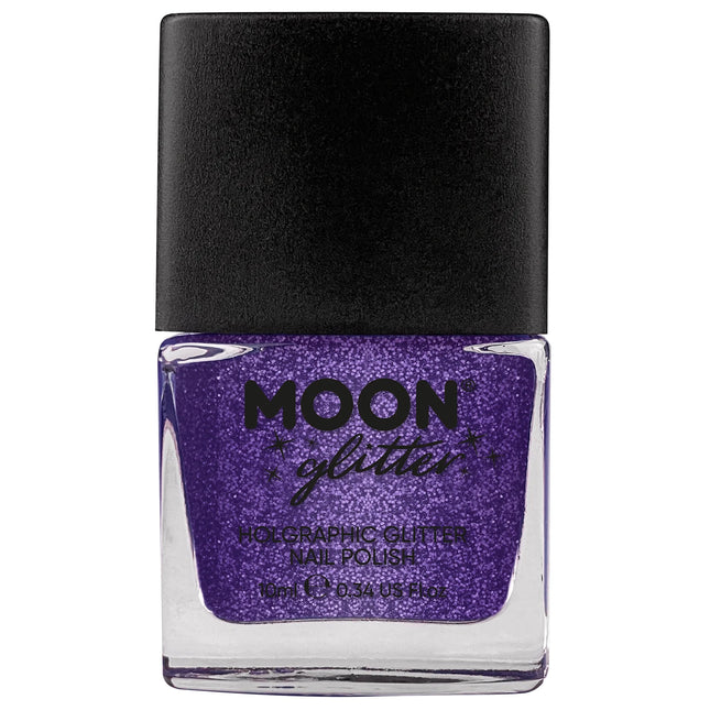 Moon Glitter Holographic Nail Polish Purple 14ml