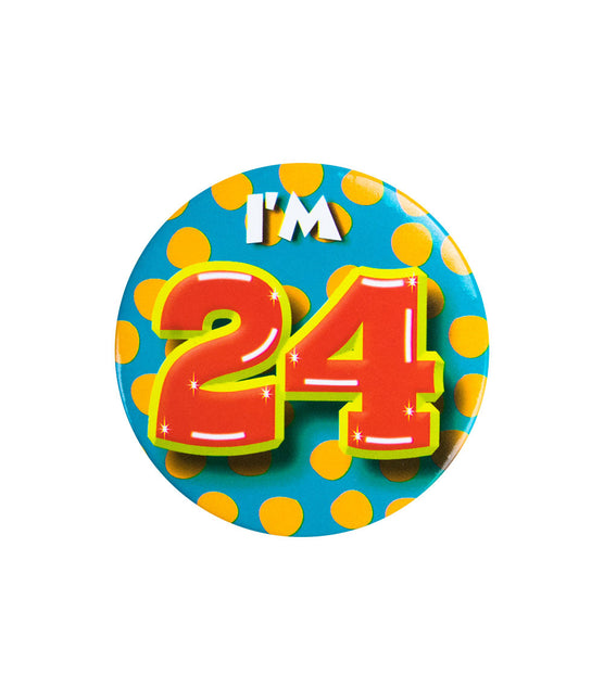 I'm 24 Button 24 Jaar 5,5cm