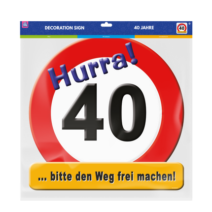 Deurbord 40 Jahre 50cm