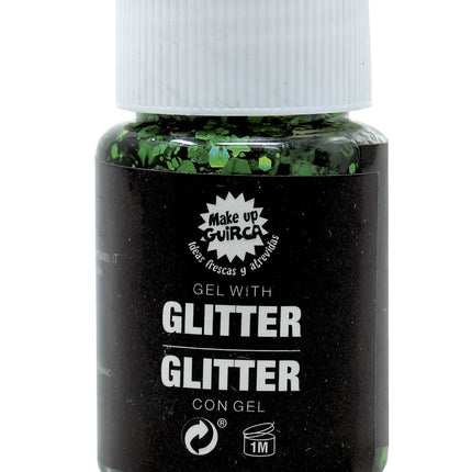 Donkergroene Glitter Gel 20g