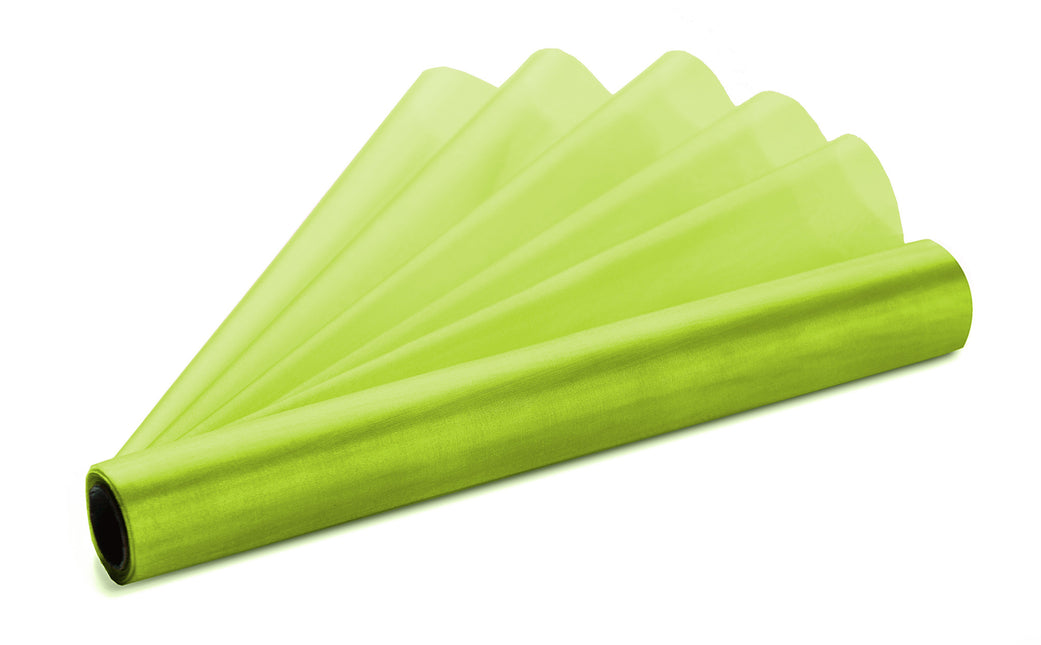 Lime Groene Organza Stof 36cm 9m