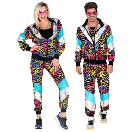 Neon 80S Trainingspak Fout Dierenprint